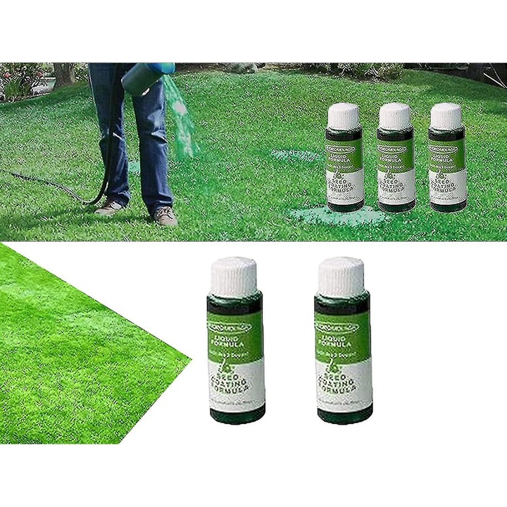 Dispenser pentru gazon, 3 solutii nutritive, 22.5x12x24cm, verde