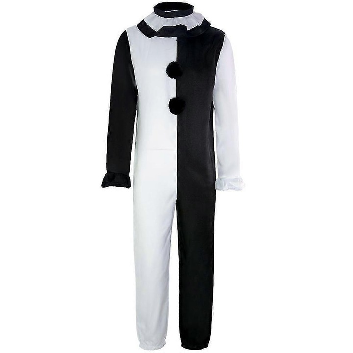 Costum Terrifier 2 Art The Clown pentru băieți, set cu salopetă și pălărie, multicolor, XXXL