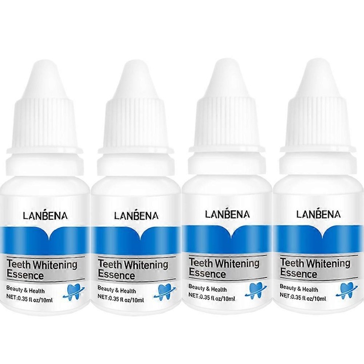 Esenta pentru albirea dintilor, 4 bucati, elimina petele si petele galbene, ingrijire orala, multicolor