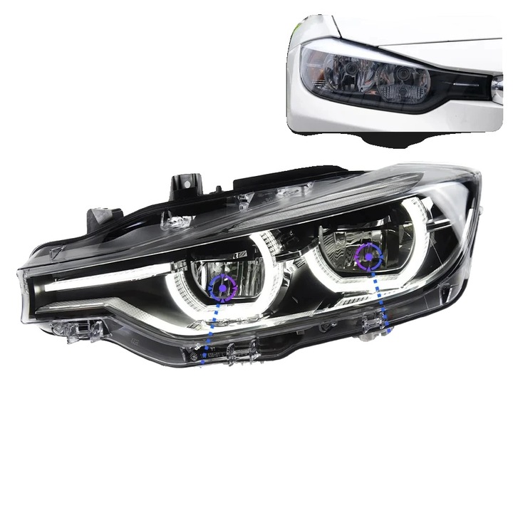 Lampa frontala, Bi-Xenon, tehnologie LED, 3 inch