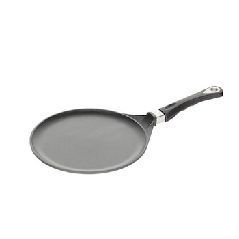Tigaie pentru clatite AMT, Cu inductie, 28 cm, Aluminiu, Negru Tigaie pentru clatite AMT, Cu inductie, 28 cm, Aluminiu, Negru