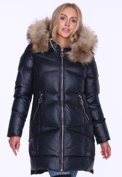 Jacheta de iarna, Perso, bleumarin, cu de, Bleumarin