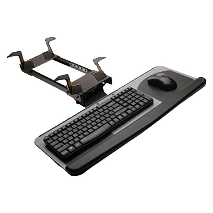 Ergonomikus billentyűzettartó, állítható kialakítás, 635x225mm, 25kg teherbírás