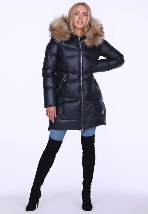 JACHETA ELEGANTA DE IARNA PENTRU DAMA, CU TALIE USOARA