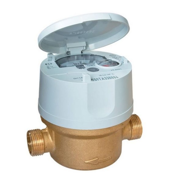 Apometru apa rece monojet, Flodis, DN20, echipat cu modul radio, set de racorduri inclus, R160, 190mm