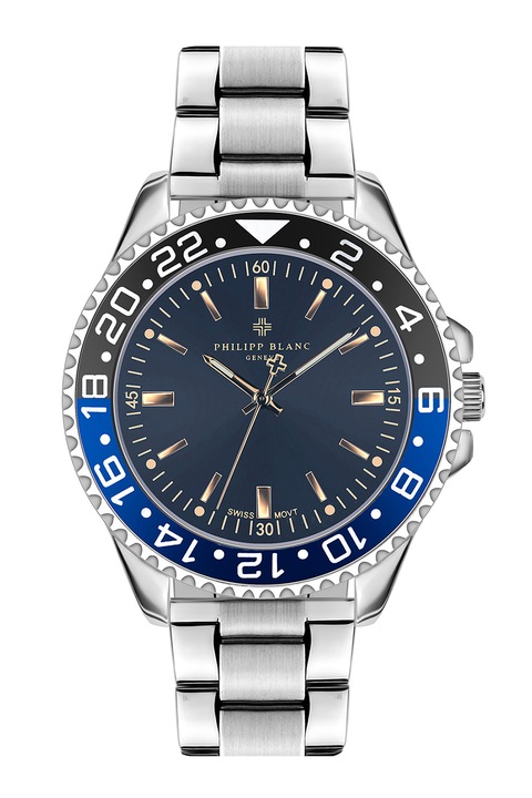 Philipp Blanc, Analóg karóra fémszíjjal, Ezüstszín