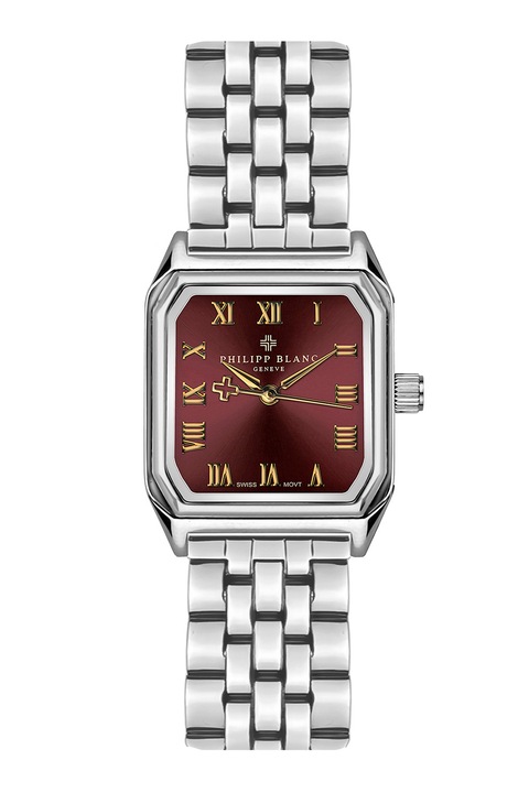 Philipp Blanc, Szögletes analóg karóra, Ezüstszín