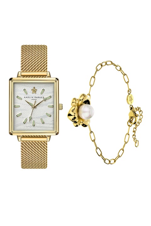 Amelia Parker, Analóg karóra és karkötő szett, Aranyszín