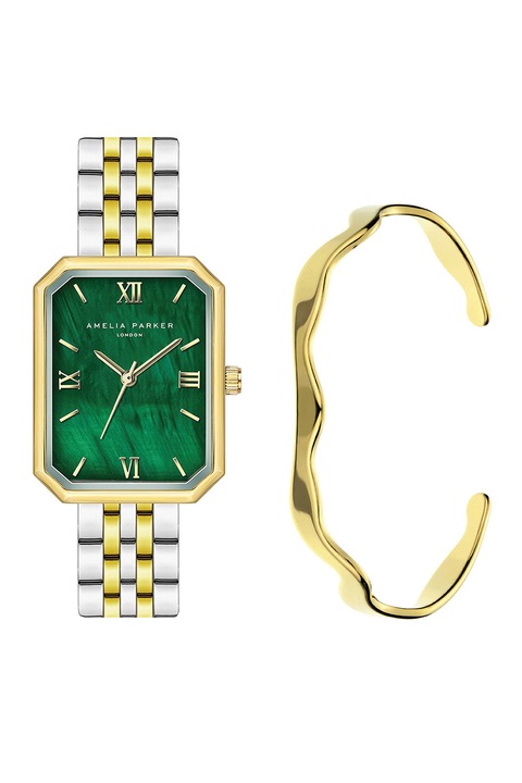 Amelia Parker, Analóg karóra és karperec szett, Ezüstszín, Aranyszín