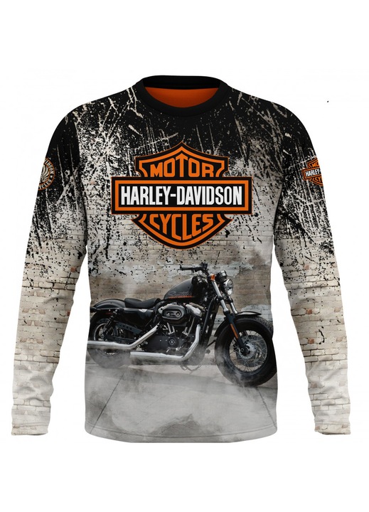 Мъжка блуза Harley Davidson 102.35, дълъг ръкав, многоцветна