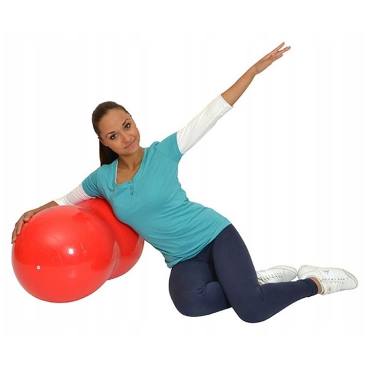 Zola fitness mogyorólabda, 40 x 80 cm, izomerősítésre, fizikai állapot javítására, neurológiai betegségek kezelésére, piros