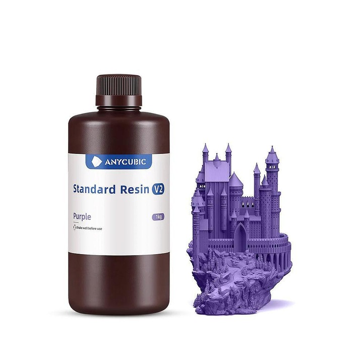Anycubic Standard V2 fotopolimer gyanta, UV gyanta, 365-405nm, 1kg, lila