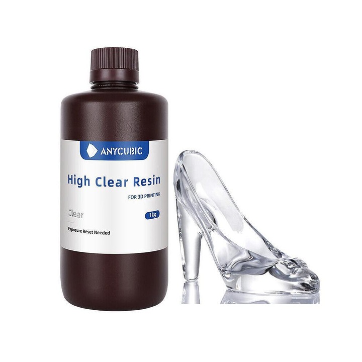 Anycubic High Clear fotopolimer gyanta, UV gyanta, 365-405nm, 1kg, átlátszó