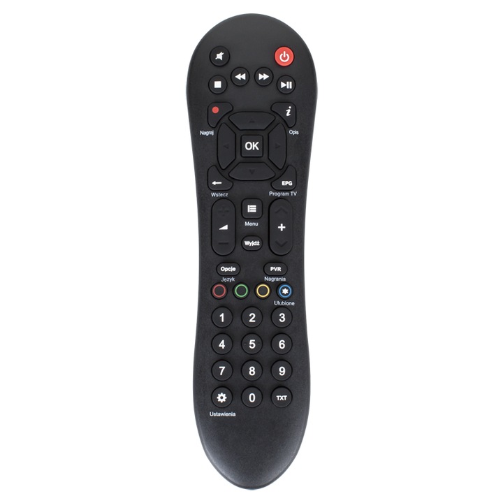 Távirányító EVOBOX PVR-hez, PIL0353 modell, fekete, elegáns design