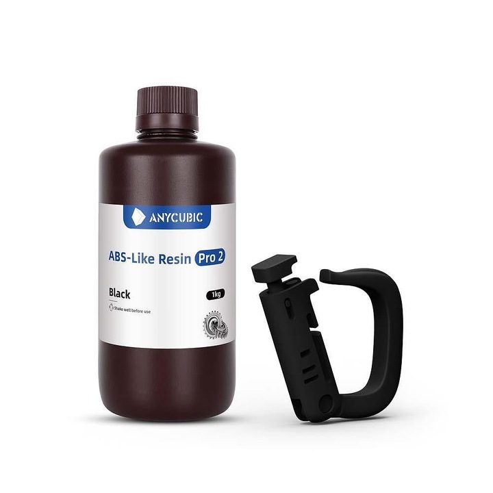 Rășină Fotopolimerică Anycubic ABS-Like PRO 2, UV Resin, 365-405nm, 1kg, Negru