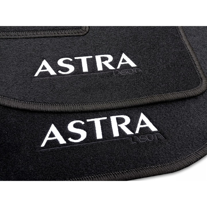 Covorase auto Lasota set, pentru Opel Astra K (2015-2021), 1750 g/m2, culoare neagra, cu stopere