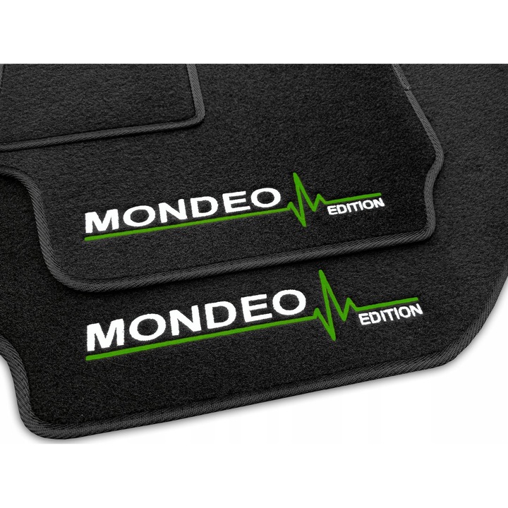 Covorase auto, Lasota, set, pentru Ford Mondeo MK V (2014 - ...), cu stopere, cu hasura verde, 1750 g/m2, 0,5 cm