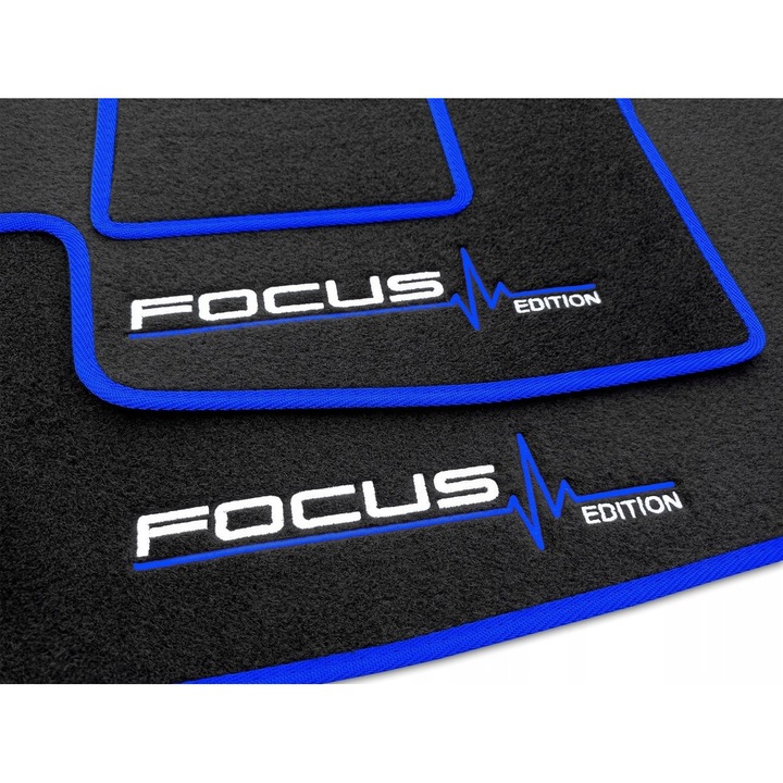 Covorase auto, Lasota, standard, cu broderie albastra, pentru Ford Focus MK2 2004 - 2011