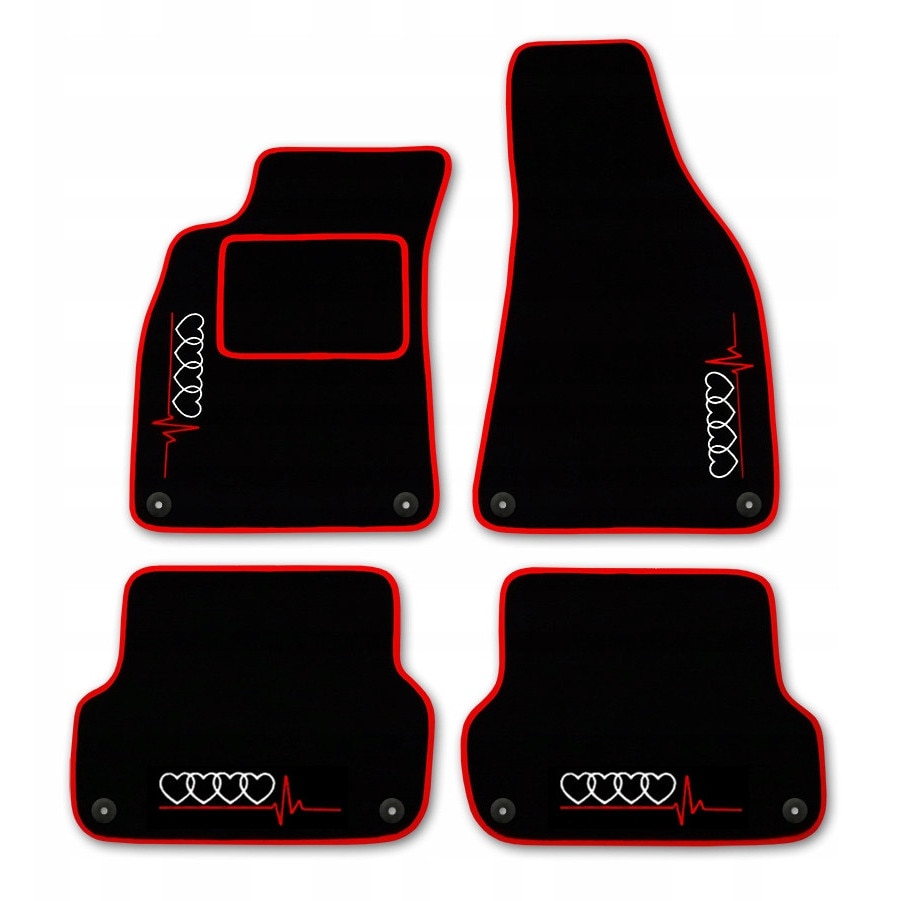 Set covorase auto Lasota, velur, cu broderie, pentru Audi A6 C7