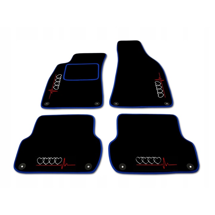 Autószőnyegek Audi A3 8P (2003-2013), Lasota, standard, 1750 g/m2, kék, 4 darabos szett