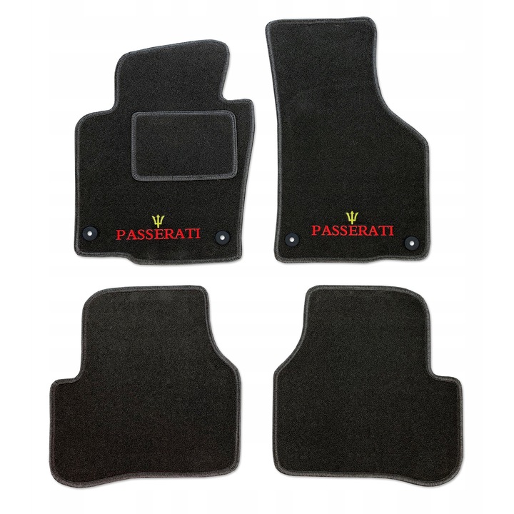 Covorase auto, Lasota, set standard, cu stopere, negru, pentru VW Passat CC (2007-2016)