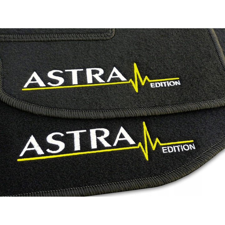 DYWANIKI WELUROWE OPEL ASTRA H (2004-2014) CZARNE 2x Astra EDITION