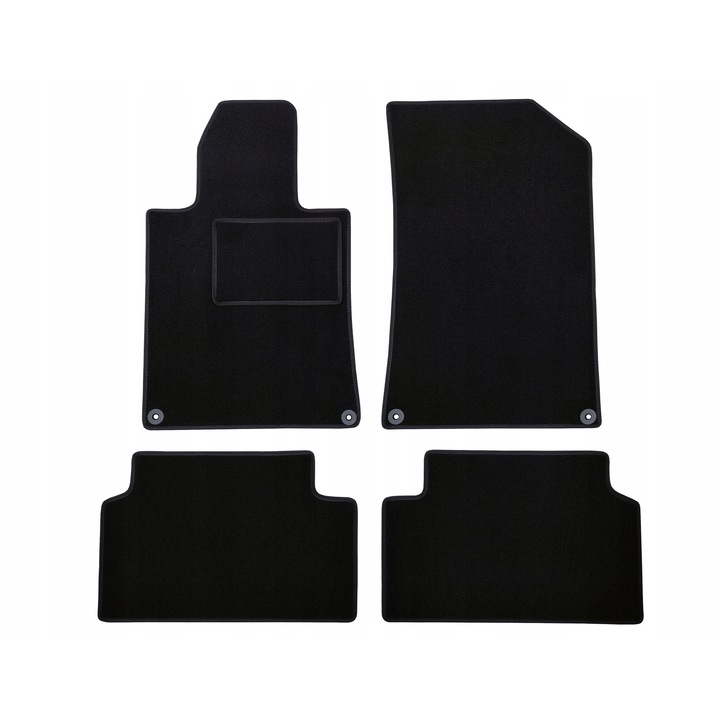 Covorase auto set Lasota pentru Citroen C3 Aircross (2017-...), negru, cu lama neagra