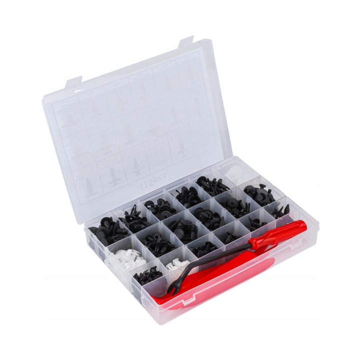 Set universal cleme pentru tapiterie, 420 elemente, Red Technic