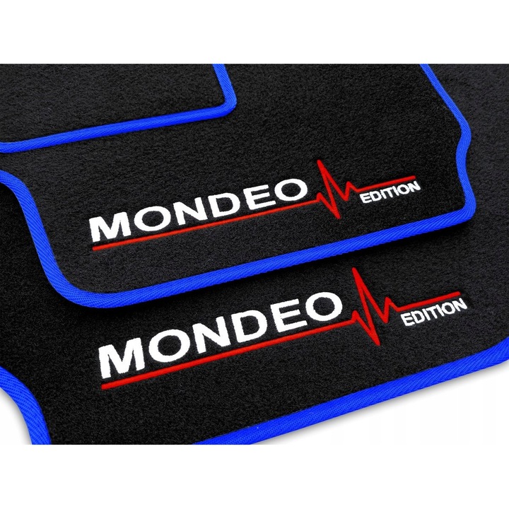 Lasota autószőnyeg, Ford Mondeo MK3 (2000-2006), készlet, fekete, 1750 g/m2, 0,5 cm vastagság