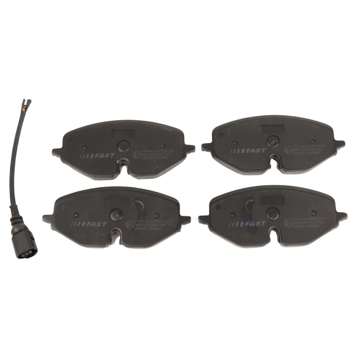 Placute de frana, FAST, set, pentru Ford Transit Connect, 170x148x64mm, cu czujnik zuzycia