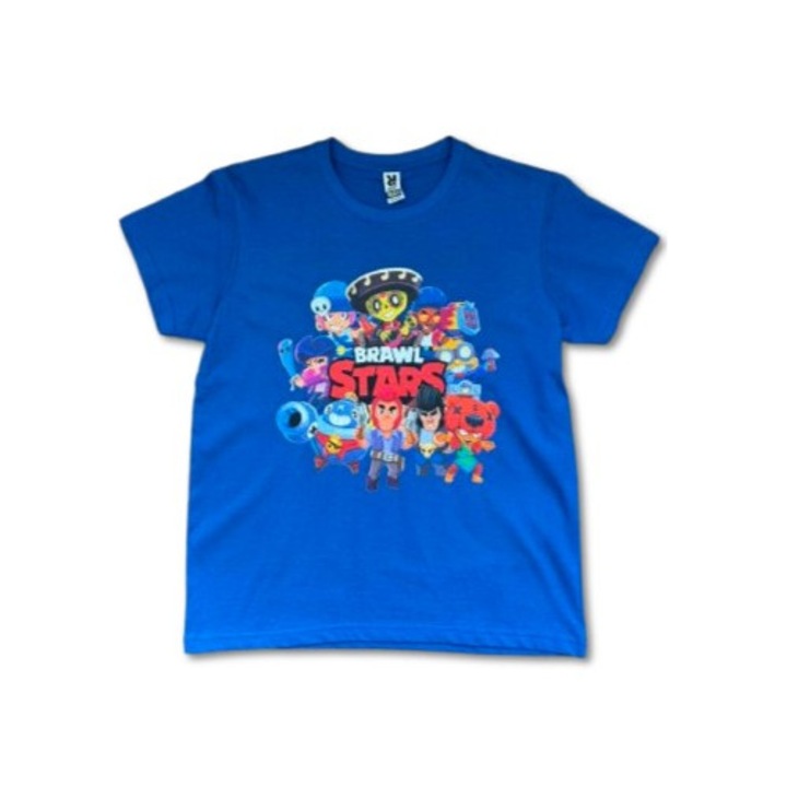 Gyerek póló Printex, Rövid ujjú, Brawl Stars, Videójáték, Kék, 98 cm, 2-3 év