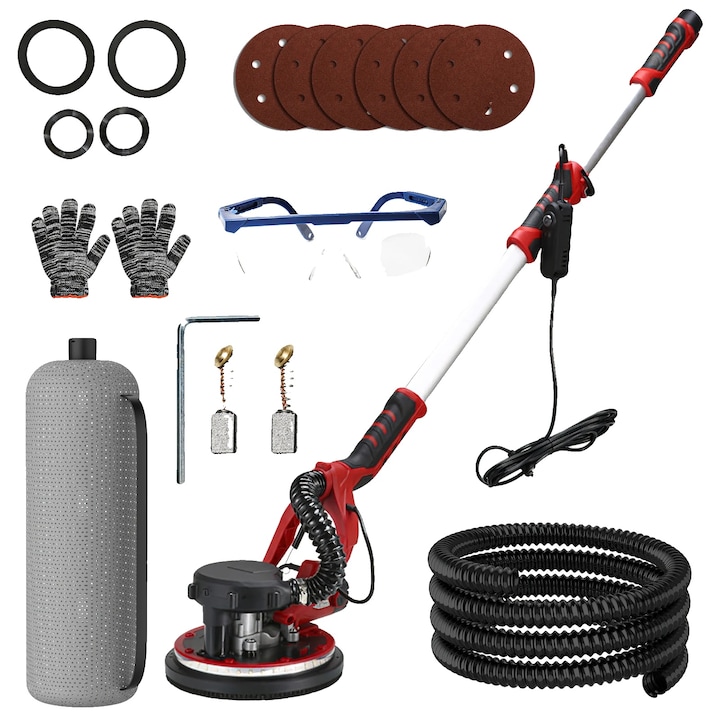 Slefuitoare pentru gips-carton, viteza ajustabila, colectare praf prin auto-suctiune, 1.3-2m, 1390W, 225mm