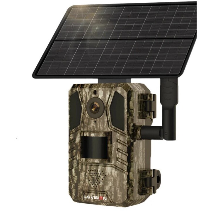Camera de supraveghere Solara Evolveo StrongVision Solar 4G, pentru vanatoare, 4G, APP, 2–14 MP, Raza iluminare IR pana la 20 m