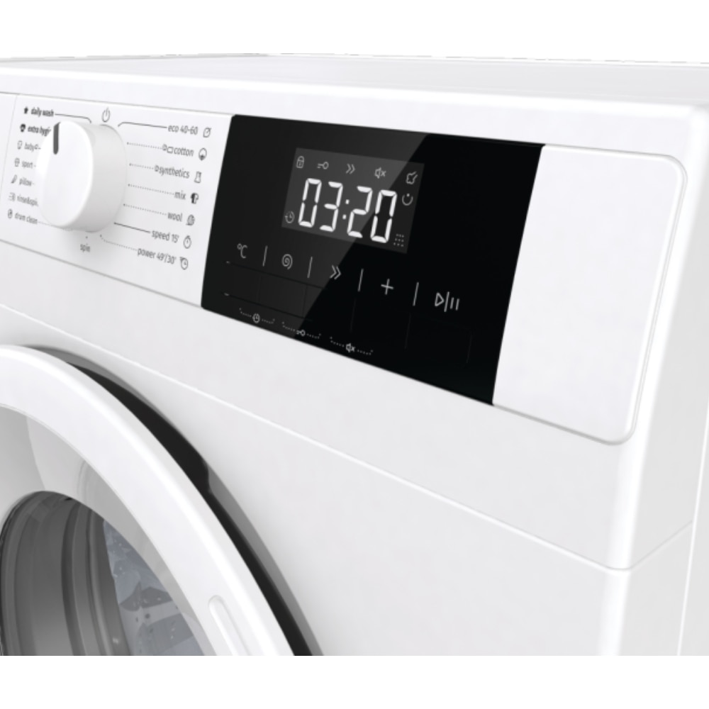Masina de spalat rufe Gorenje WNGPI61SBS, AllergyCare, Intarziere pornire, Inverter, 6 Kg, 1000 rpm, Clasa B, Alba