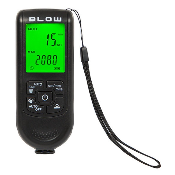 Indicator de grosime a vopselei, BLOW, 0-2000μm, 122x50x22mm, negru