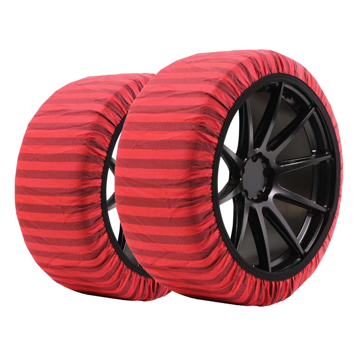 Lanturi auto textil Isse Classic, 2 buc, dimensiune 66, pentru zapada, compatibile cu diverse tipuri de anvelope