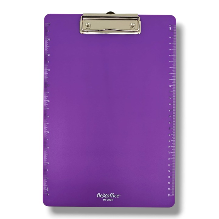 Клипборд PS A4, Flexoffice FO-CB011, Обикновен, Лилав