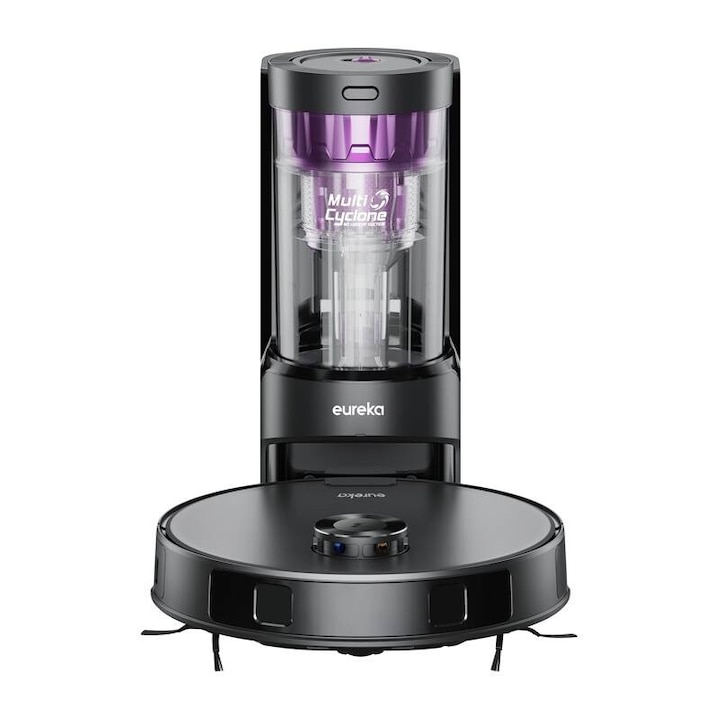 Aspirator robot EUREKA E20 Plus, 8000Pa, Autonomie 180 min, Capacitate recipient praf 2L, 5200mAh, Control vocal, Negru