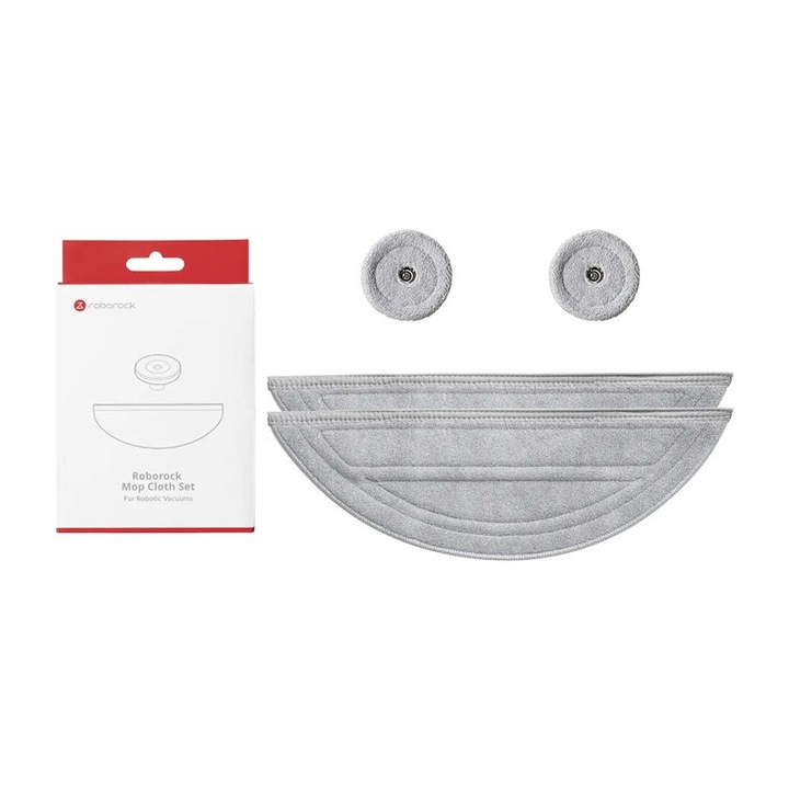 Комплект аксесоари за моп за прахосмукачки Roborock Saros 10/S9 MaxV Ultra, 2x мопа, 2x подложки