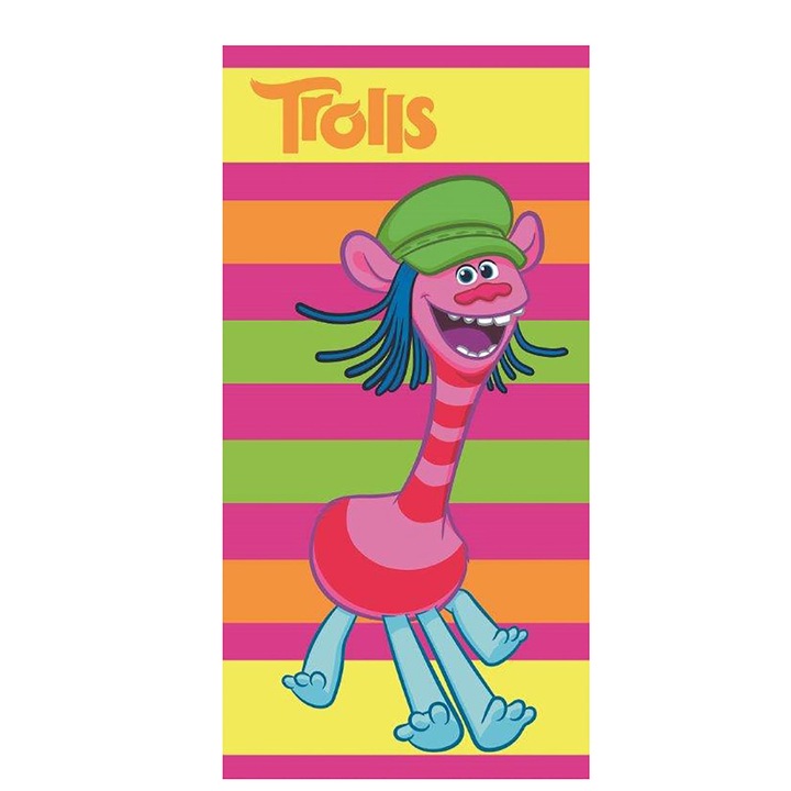 Prosop de baie Faro, Trolls, 70x140cm, bumbac, culori pastelate