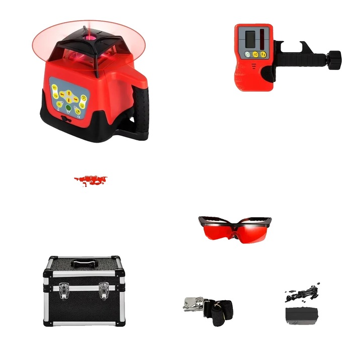 Nivela laser auto-nivelanta, masurare 360, raza rosie, 500m, trepied ajustabil