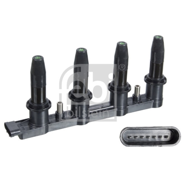 FEBI Gyújtótekercs, 4-elektróda, 1,44kg, 7 csatlakozó, OE 12 08 086