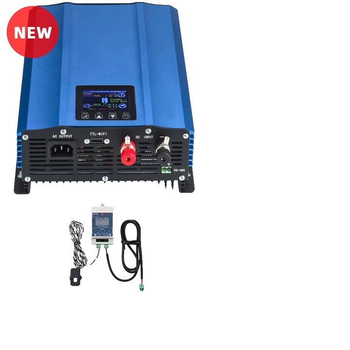 Invertor, 1200W, 48V, moduri de energie versatile, 40x26x17cm, AC 180-260V