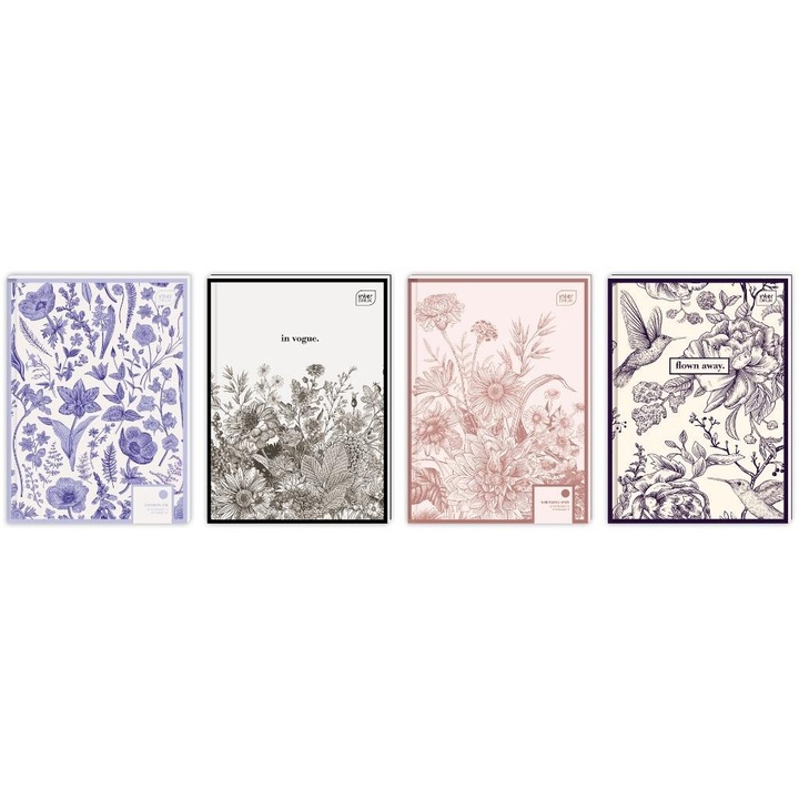 Set 5 caiete INTERDRUK A5 96 file multicolor