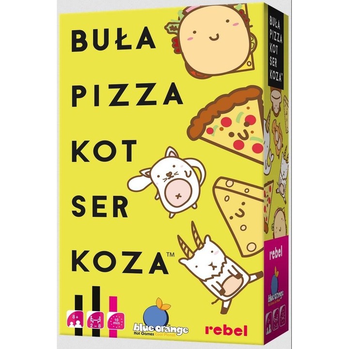 Настолна игра Була, Пица, Кот, Сирене, Коза, REBEL, динамична, забавна, многоцветна