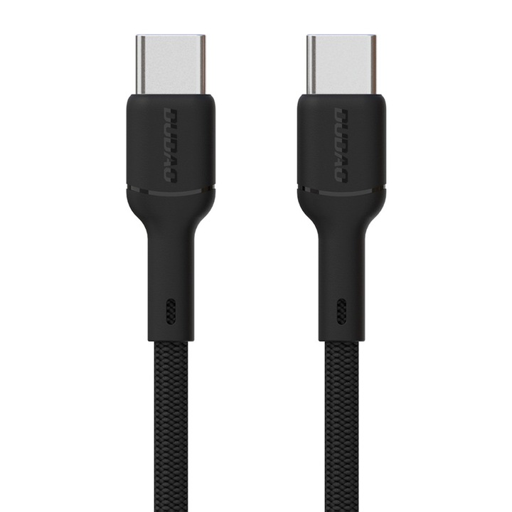 Cablu pentru incarcare si transfer de date Dudao L9C, USB-C/USB-C, 65W, 2 m, Negru