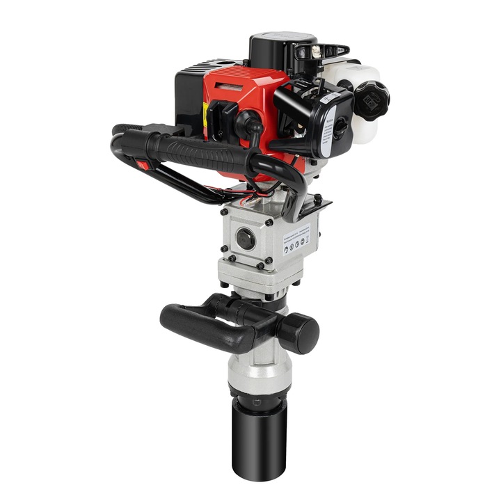 Masina de batut piloni, 900W, motor pe benzina, rosu/negru, dimensiuni compacte