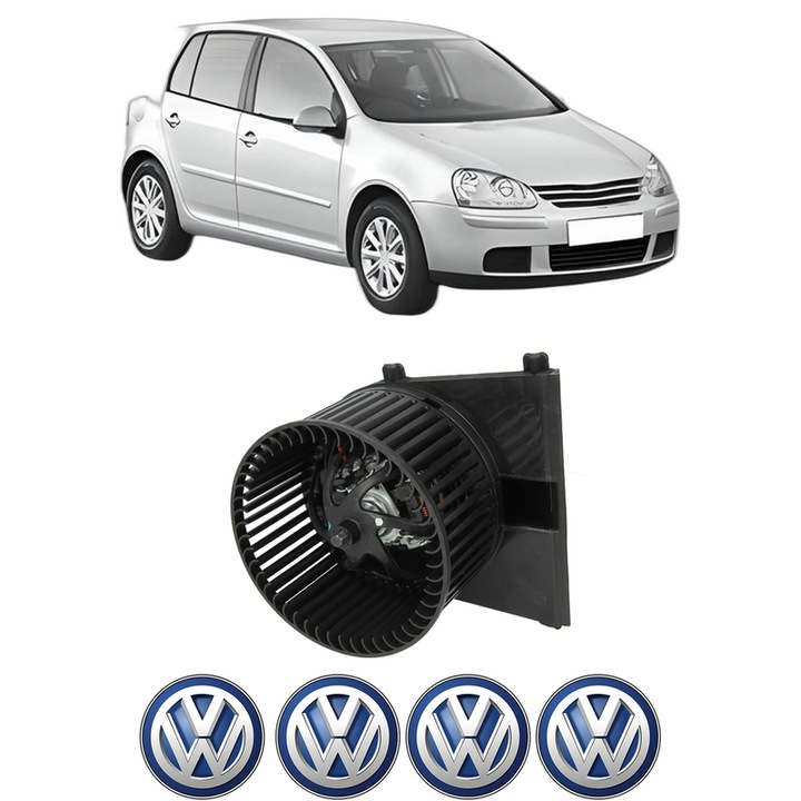 Ventilator Aeroterma Habitaclu Volkswagen GOLF V (1K1) din 2003-2009, auto, 4x Stickere Auto cu Volkswagen