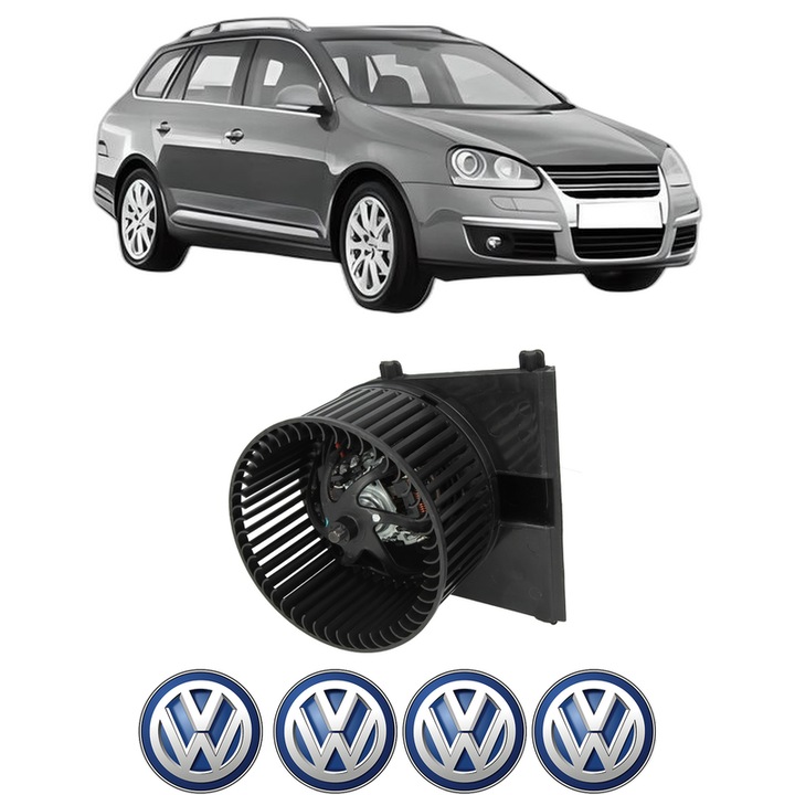 Ventilator Aeroterma Habitaclu Volkswagen GOLF V Variant (1K5) din 2007-2009, auto, 4x Stickere Auto cu Volkswagen