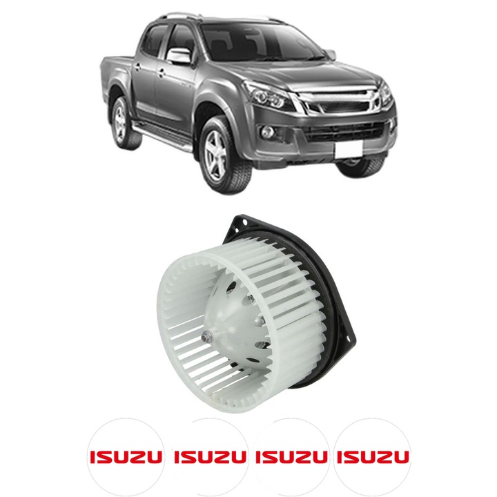 Ventilator Aeroterma Habitaclu ISUZU D-MAX II (TFR, TFS) din 2012-2022, auto, 4x Stickere Auto cu ISUZU